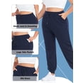 thumbnail image 4 of Plus Size Sweatpants for Women Drawstring Jogger Pants Loose Fit Elastic Waist Workout Lounge Pants with Pockets,1X-5X, 4 of 7