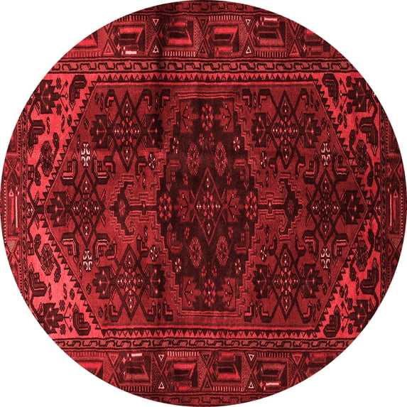 Ahgly Company Indoor Round Persian Red Traditional Area Rugs, 4' Round