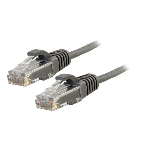 C2G 7ft Cat6 Ethernet Cable - Slim - Snagless Unshielded (UTP) - Gray - Patch cable - RJ-45 (M) to RJ-45 (M) - 7 ft - 0.1 in - UTP - CAT 6 - molded, snagless - gray