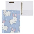 thumbnail image 3 of Rabbits and Stars 3 Ring Binders 1.5 inch Hardcover File Folders with Interior Pockets A4 Size Organizer for School Office Hospital Set of 2, 3 of 8