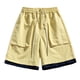 thumbnail image 2 of pstuiky Pantalones cortos para hombre, Pantalones cortos casuales cómodos de moda para hombre, de color liso, con cintura elástica regular, para playa Pantalones cortos cargo, 2 of 4