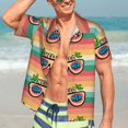 thumbnail image 5 of KLL Men's Hawaiian Shirt Short Sleeve Button Down Beach Shirts-Hello Summer, 5 of 5