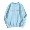 thumbnail image 3 of Women Blouses Women Hooded Sweatshirt Sweaters Petite Womens Fitted Zip up Sweatshirt Workout Top with Sleeve Ladies Tunics Quarter Zip Long Sleeve Pocket T Shirt Jogging Suits Came Hoodie Light Blue, 3 of 5