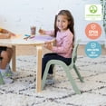 thumbnail image 6 of ECR4Kids Plastic Stackable SitRight Chair, 11in, Classroom Furniture, Sage, 4-Pack, 6 of 10