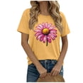 thumbnail image 1 of Camiseta de Manga Corta de Verano para Mujeres con Estampado Casual de Moda con Cuello Redondo, 1 of 8