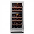 thumbnail image 3 of Ca'Lefort 15 Inch Wine Cooler Refrigerator, 28 Bottle Dual Zone Wine Fridge with Reversible Tempered Glass Door,Built in or Freestanding, 3 of 12