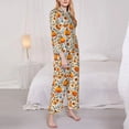 thumbnail image 2 of Bingfone Womens Pajama Sets Autumn Pumpkin Blossoms Print,Long Sleeve Loungewear Pajamas Set-Small, 2 of 8