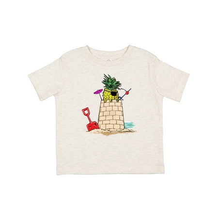 

Inktastic Pirate Summer Pineapple Defending His Sandcastle Gift Toddler Boy or Toddler Girl T-Shirt