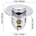 thumbnail image 2 of Universal Push Type Sink Drain Stopper, Pop Up Sink Plug for Bathroom and Kitchen, Replacement for Missing or Broken Stoppers 2 Inch Gray, 2 of 8