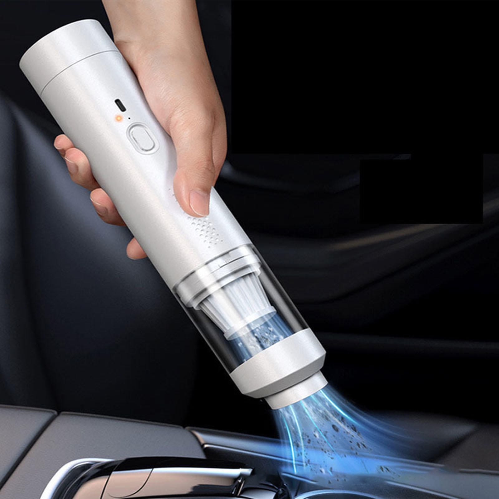 BOKYAN Portable Cordless Car Vacuum – High‑Power Handheld, Rechargeable Dust Catcher with Large Suction, Titanium White