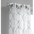 thumbnail image 2 of Dainty Home Springfield Contemporary 3D Embroidered Textured Designed Sheer Curtain Panel for Bedroom Grommet Drape/Drapery Single Panel 1 Panel W54 x 84 inches in Silver, 2 of 5