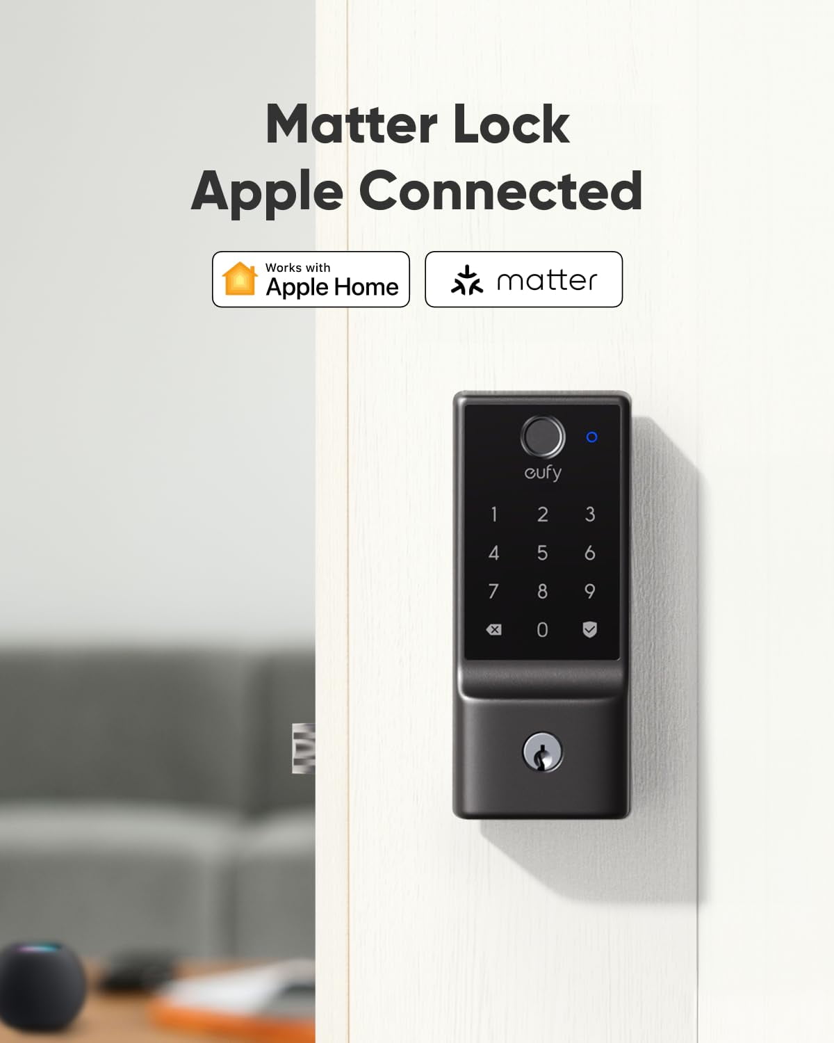 eufy Smart Lock E31, Fingerprint Keyless Entry Door Lock with Apple Home Ecosystem