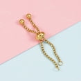thumbnail image 3 of Minnieouse Anillo de acero inoxidable Decoración Anillos ajustables Joyería Vestir portátil Decorativo Boda Compromiso Festival Fiesta Ropa, zapatos y accesorios Miscelánea Oro 4.5 cm Minnieouse AP016087-03, 3 of 6