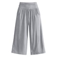 thumbnail image 5 of Breezora Casual Womens Linen Cotton Wide Leg High Waist Pants Relaxed Trousers for Daily Summer Wear, 5 of 6
