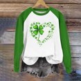 thumbnail image 2 of St Patricks Day Shirt Women Raglan Long Sleeve Tops Shamrock Crewneck Sweatshirt Irish Green Shirts Womens St Patrick's Day Outfit, 2 of 5