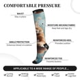thumbnail image 3 of Lsque Floating Cat And Donuts Pattern Sport Compression Socks for Men & Women 15-20 mmHg Knee High Nurse Pregnant Running Medical and Travel Athletic, 3 of 6