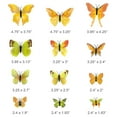 thumbnail image 7 of Wrapables 3D Double Wings Butterfly Decorative Wall Decor Stickers, Decals for Bedroom (24 pcs), Yellow, 7 of 7