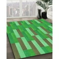 thumbnail image 3 of Ahgly Tapis Rectangulaire Lavable en Machine Intérieur Transitionnel Vert Lime Foncé, 5 Pieds x 8 Pieds, 3 of 7