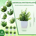 thumbnail image 2 of Plantas Artificiales Macetas Decorativas Bonsai Hogar 6 pzs, 2 of 5