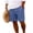 Dark Blue, variant on Vhkiploz Plus Size Summer Board Shorts for Men's Drawstring Wide Leg Bermuda Shorts Solid Color Elastic Beachwear with Side Pockets, S-4XL