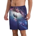 thumbnail image 2 of Fuzoiu Planets Stars And Galaxies Print Men's Beach Shorts,Men's Swim Trunks,Quick Dry Board Shorts with Pockets,Men's Bathing Suits for Surfing, Running, and Casual Wear-X-Large, 2 of 6
