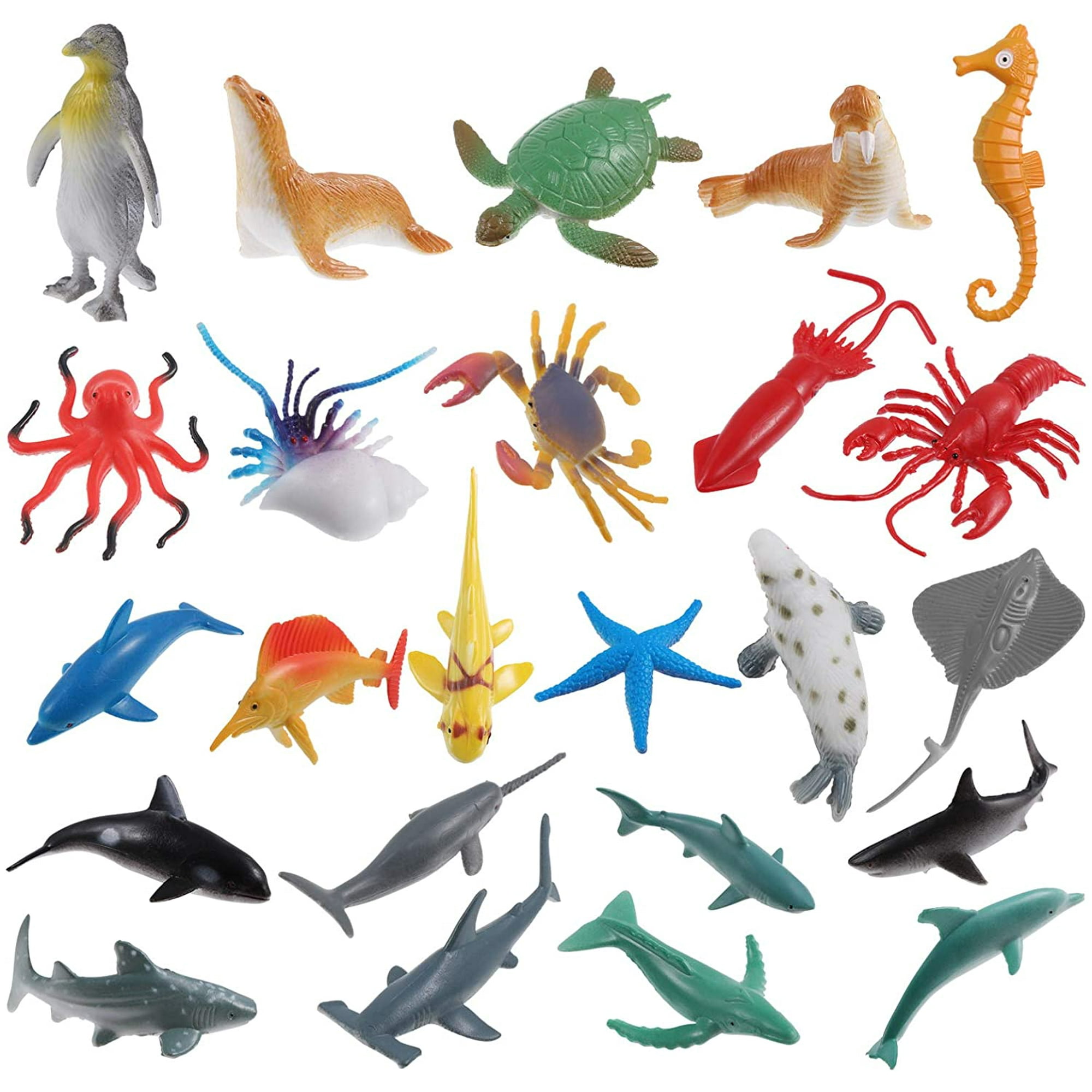 HTCM 24pcs Mini Sea Animal Figures, Plastic Ocean Animal Figures Set Realistic Sea Creature Figurines for Kids (Mix Pattern) | Walmart Canada HTCM 24pcs Mini Sea Animal Figures, Plastic Ocean Animal Figures Set Realistic Sea Creature Figurines for Kids (Mix Pattern) | Walmart Canada