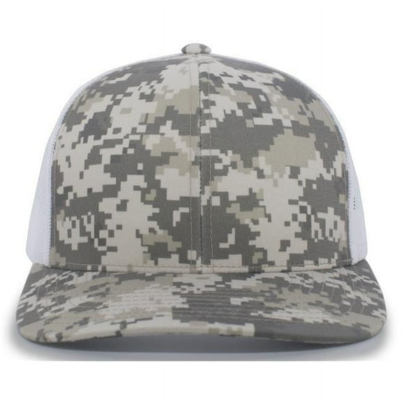 Camo Snapback Trucker Cap, Desert & White - One Size
