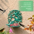 thumbnail image 4 of Sungmor comedero aves pared hierro fund., decoración colibrí lindo, baño agua pequeño; comedero/baño aves para cerca y pared, hermoso comedero verde para decoración pared jardín y patio trasero, 4 of 8