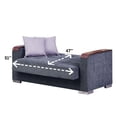 thumbnail image 3 of Beyan Signature Munich 65" Microfiber Convertible Sleeper Loveseat in Dark Gray, 3 of 4