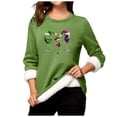thumbnail image 3 of MHFRRA Hauts à Manches Longues pour Femmes Décontracté de Noël Col Rond avec Poche Épais Thermique TTTG, 3 of 4