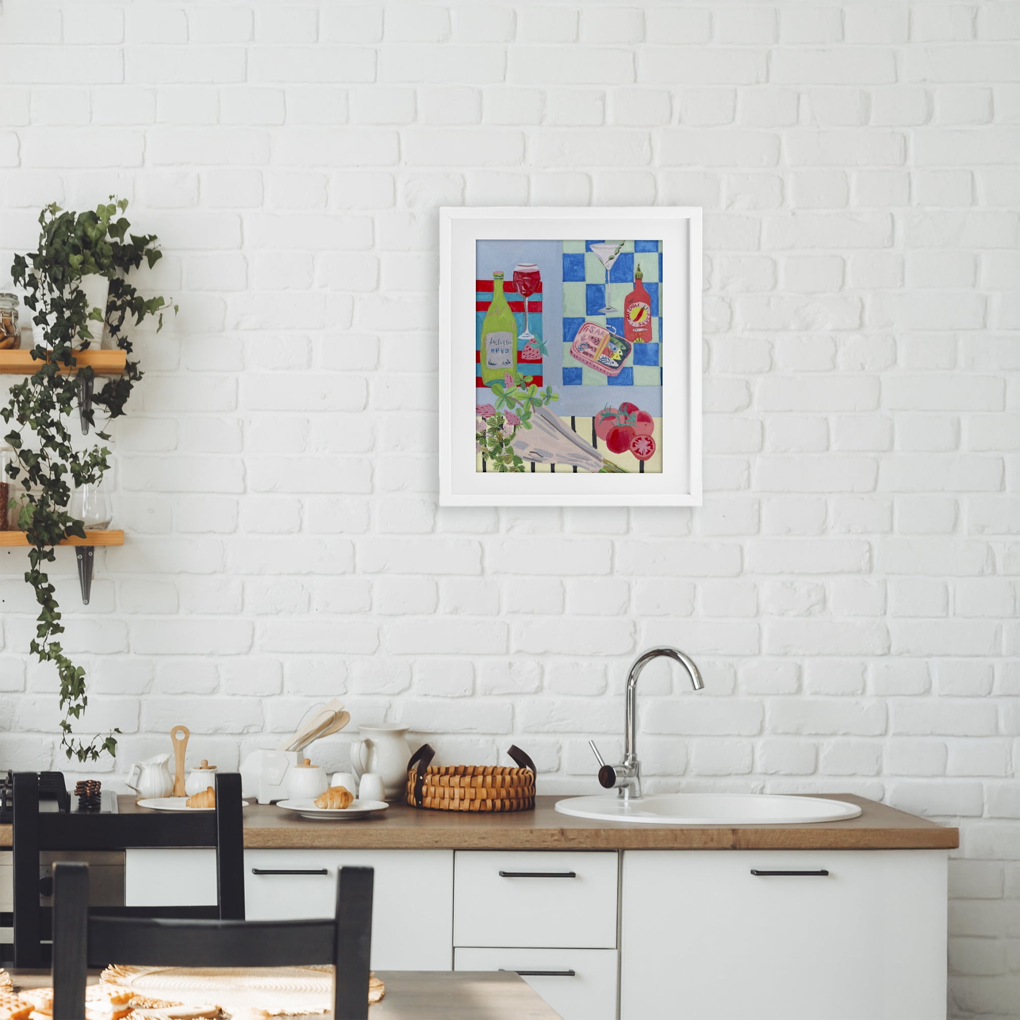 Stupell Industries Saucy Kitchen Secrets White Framed Print Under Glass, design by Melissa Wang