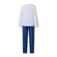 thumbnail image 4 of AIGUR Family Matching Christmas Pajamas Set Letter Tree Print Holiday Pajamas Plaid Sleepwear Dad Mom Kids PJs, 4 of 10