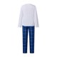 thumbnail image 3 of Conjunto de pijamas navideños familiares a juego con estampado de árbol de letras. Pijamas de vacaciones a cuadros para papá, mamá y niños., 3 of 8