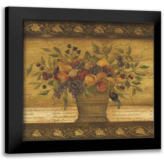 Poloson, Kimberly 12x12 Black Modern Framed Museum Art Print Titled - Abundance II