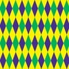Party Central Pack of 6 Yellow and Blue Mardi Gras Harlequin Photo Backdrop Wall Decors 30'