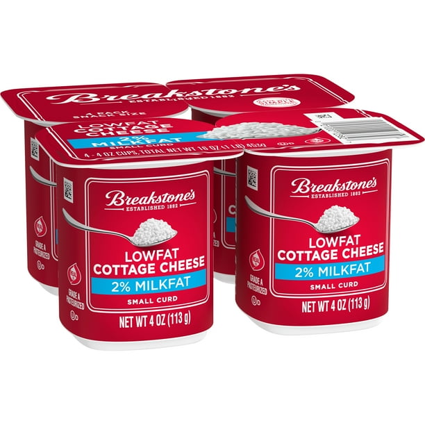 Breakstone's Small Curd 2 Milkfat Lowfat Cottage Cheese, 4 ct 16.0