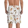 thumbnail image 3 of Easygdp Mushrooms And Butterflies Men's Short Pajama Pants, Sleep Shorts, Household Pants, Casual Pants with Pockets - Large, 3 of 9
