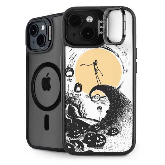 Skinit Disney The Nightmare Before Christmas Jack on Spiral Hill Art iPhone 15 Kickstand Case