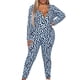 thumbnail image 1 of VISgogo Mono con Estampado de Leopardo Animal para Mujer, Manga Larga con Escote en V Profundo Bodycon Pantalones Largos Body Ropa de Dormir VISgogo moda, 1 of 8