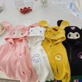 thumbnail image 5 of Miniso childrenS Hooded Sweater Female Fall New Cartoon Printing Middle Large Children Girls Zipper Long Sleeved Jacket Tops, 5 of 5