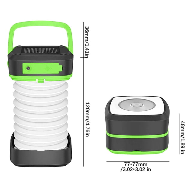 DPTALR Foldable Solar Outdoor USB Charging Portable Garden Light Home Waterproof Portable Tent Sensor Light