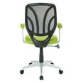 thumbnail image 4 of Screen Back Chair with Green Mesh Fabric and Silver Coated Arms and Base, 4 of 7