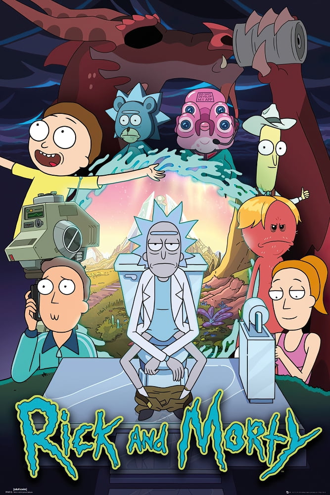 Rick and Morty Print Rick and Morty Fan Gift Rick and Morty Poster Rick and Morty Movie