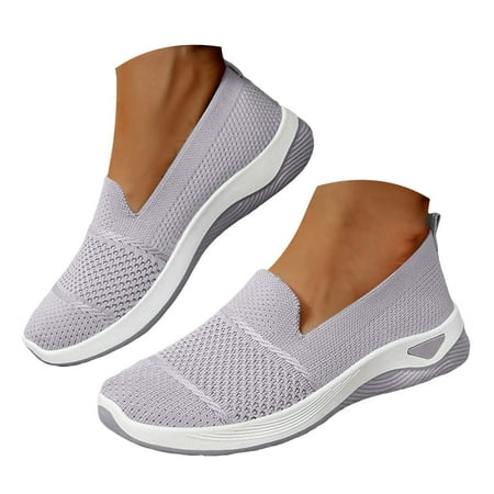 Oyedens Womens Walking Shoes Comfortable Orthopedic Slip on Work Loafers for Women Casual Nursing Shoes