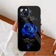 thumbnail image 2 of Blue Rose Gothic iPhone Case Elegant Floral Design Women's Valentine Gift Compatible with iPhone 11/12/13/14/15/16 (Pro Max/Plus), 2 of 9