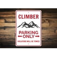 thumbnail image 1 of Climber Parking Only Novelty Decor, Metal Wall Sign - 10x14 Inches, 1 of 4