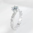 thumbnail image 4 of 1.5CT AAA Cz Hexagon Band Women's 925 Silver Anniversary Wedding Ring Size 5-10, 4 of 5