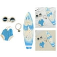 thumbnail image 2 of ​LYINGF 4 Piece Summer Swimwear Set for 17cm Dolls - Fabric Swimsuit with Necklace & Sunglasses Accessories, Doll Beach Fashion Collection (No Doll Included), 2 of 7