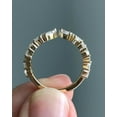 thumbnail image 3 of SOLITAIRE JEWELS Marquise and Round Moissanite Diamond Cluster Wedding Band 10K Yellow Gold Ring, 3 of 4
