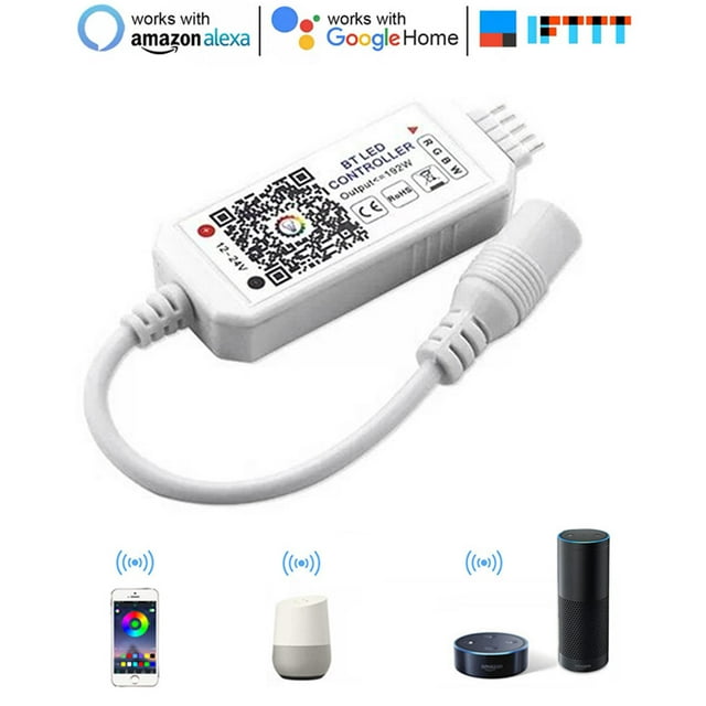 Tholdsy Controlador WiFi inalámbrico DC5V-24V para el hogar Controlador LED RGB/RGBW IR RF para el hogar DC5V-24V Type3 NO3